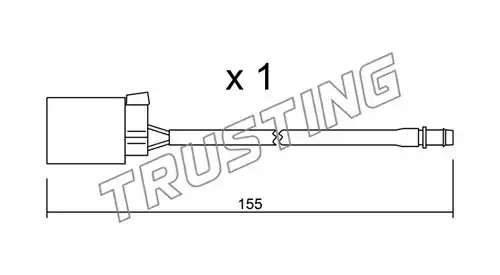 предупредителен контактен сензор, износване на накладките TRUSTING SU.015