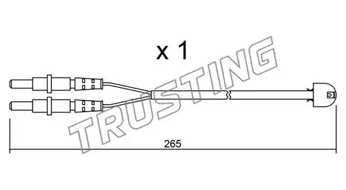 предупредителен контактен сензор, износване на накладките TRUSTING SU.053