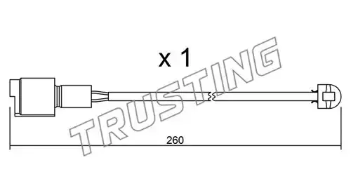 предупредителен контактен сензор, износване на накладките TRUSTING SU.074