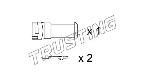 предупредителен контактен сензор, износване на накладките TRUSTING SU.077K