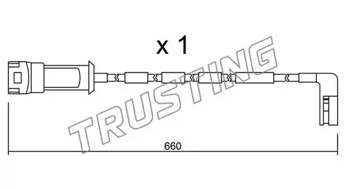 предупредителен контактен сензор, износване на накладките TRUSTING SU.082