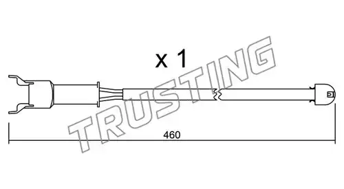 предупредителен контактен сензор, износване на накладките TRUSTING SU.088