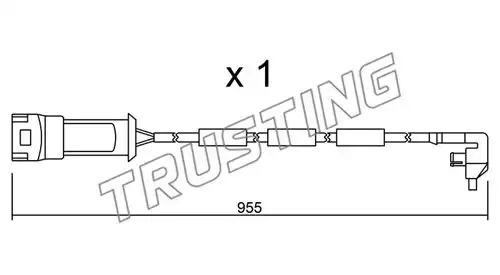 предупредителен контактен сензор, износване на накладките TRUSTING SU.091