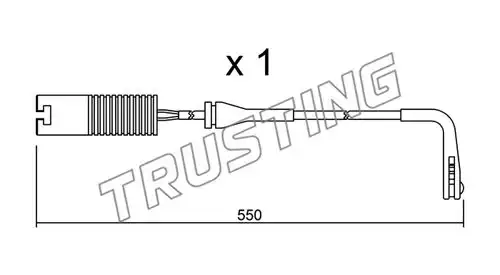 предупредителен контактен сензор, износване на накладките TRUSTING SU.092