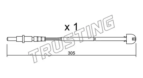 предупредителен контактен сензор, износване на накладките TRUSTING SU.098