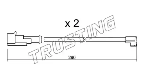 предупредителен контактен сензор, износване на накладките TRUSTING SU.100K