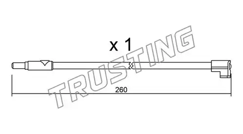 предупредителен контактен сензор, износване на накладките TRUSTING SU.116