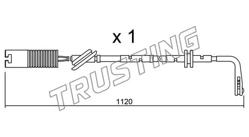 предупредителен контактен сензор, износване на накладките TRUSTING SU.124