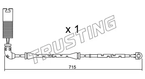 предупредителен контактен сензор, износване на накладките TRUSTING SU.155