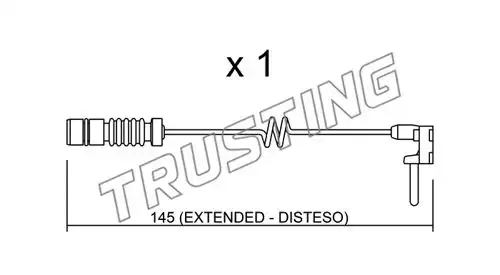 предупредителен контактен сензор, износване на накладките TRUSTING SU.161