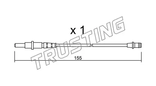 предупредителен контактен сензор, износване на накладките TRUSTING SU.163