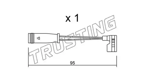 предупредителен контактен сензор, износване на накладките TRUSTING SU.164