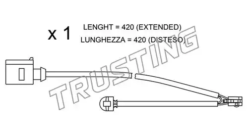 предупредителен контактен сензор, износване на накладките TRUSTING SU.217