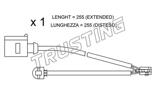 предупредителен контактен сензор, износване на накладките TRUSTING SU.218