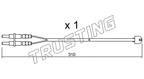 предупредителен контактен сензор, износване на накладките TRUSTING SU.242