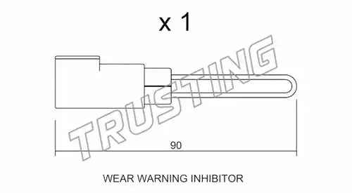 предупредителен контактен сензор, износване на накладките TRUSTING SU.258
