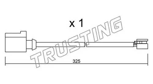 предупредителен контактен сензор, износване на накладките TRUSTING SU.271