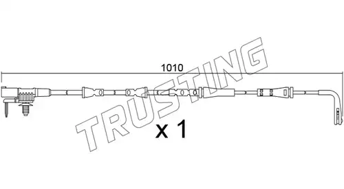 предупредителен контактен сензор, износване на накладките TRUSTING SU.397