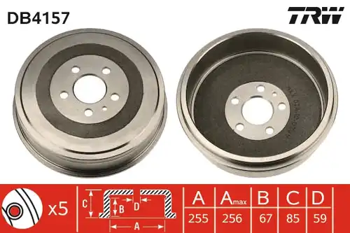 спирачен барабан TRW DB4157