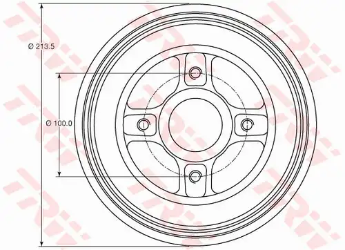 спирачен барабан TRW DB4214MR