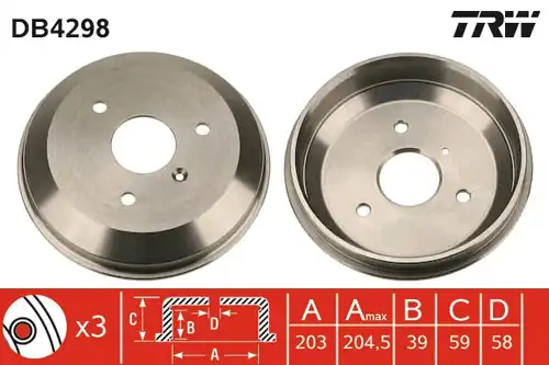 спирачен барабан TRW DB4298