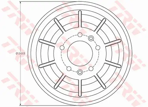 спирачен барабан TRW DB4405