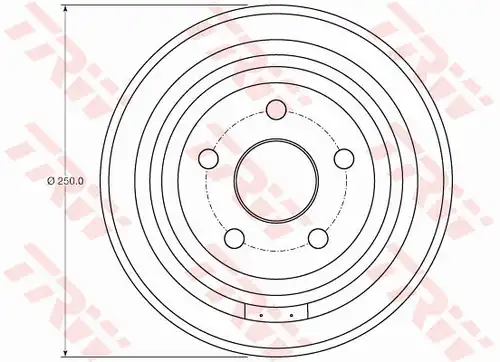 спирачен барабан TRW DB4407