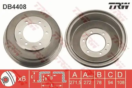 спирачен барабан TRW DB4408