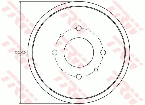 спирачен барабан TRW DB4443