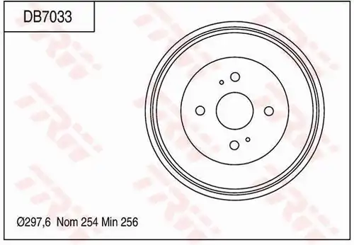 спирачен барабан TRW DB7033