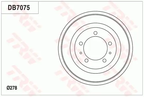 спирачен барабан TRW DB7075