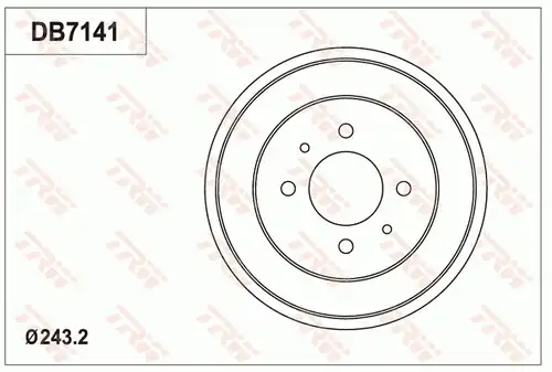 спирачен барабан TRW DB7141