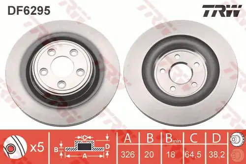 спирачен диск TRW DF6295