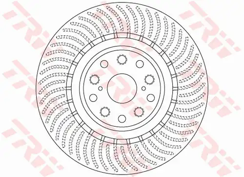 спирачен диск TRW DF6489S