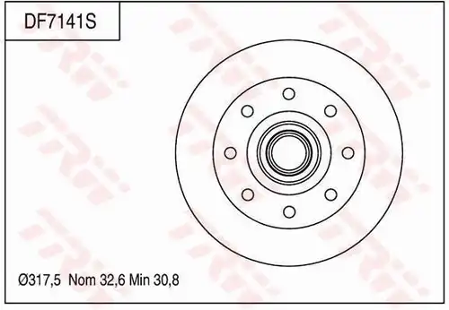 спирачен диск TRW DF7141S