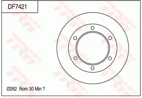 спирачен диск TRW DF7421