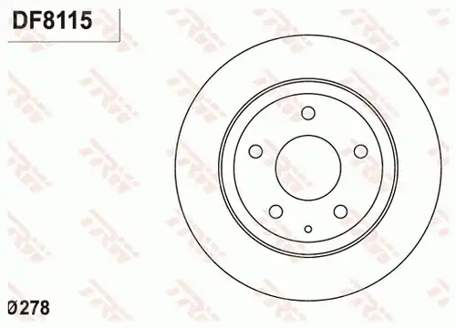 спирачен диск TRW DF8115