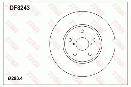 спирачен диск TRW DF8243S