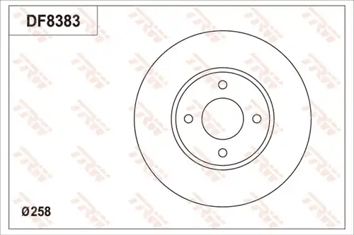 спирачен диск TRW DF8383S
