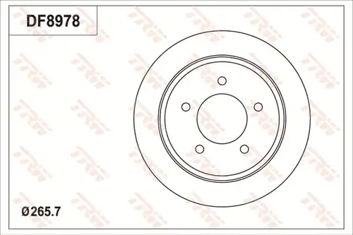 спирачен диск TRW DF8978S