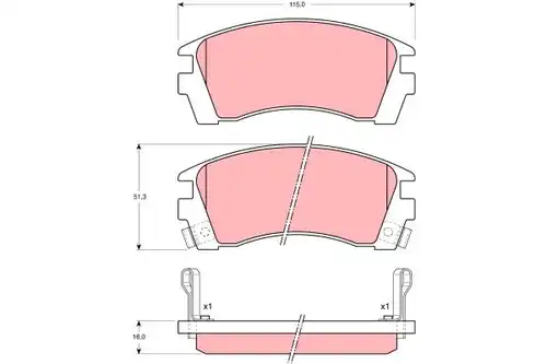 накладки TRW GDB1013