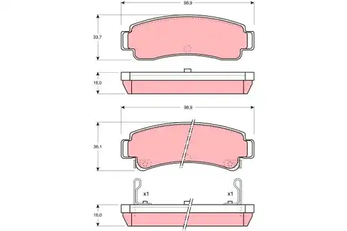 накладки TRW GDB1014