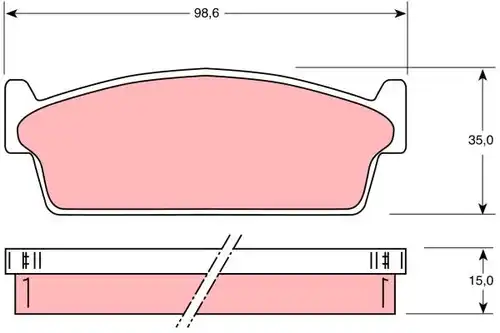 накладки TRW GDB1021