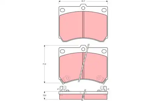 накладки TRW GDB1029