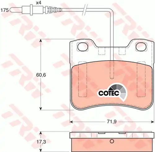 накладки TRW GDB1031