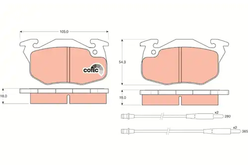 накладки TRW GDB1033