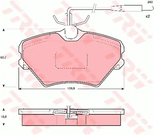 накладки TRW GDB1087