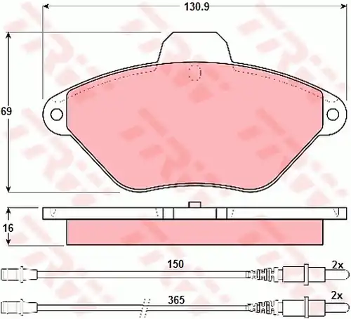 накладки TRW GDB1102