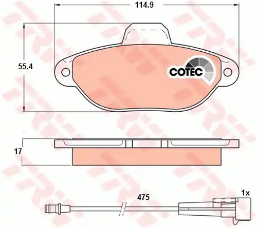 накладки TRW GDB1115