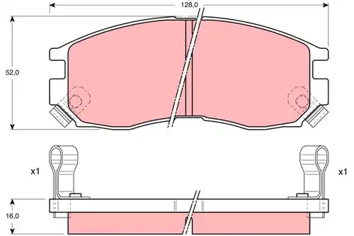 накладки TRW GDB1128